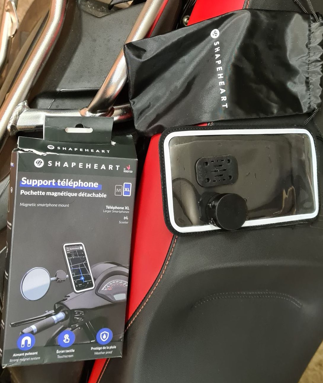 Test du Shapeheart, un support smartphone pour moto abordable et